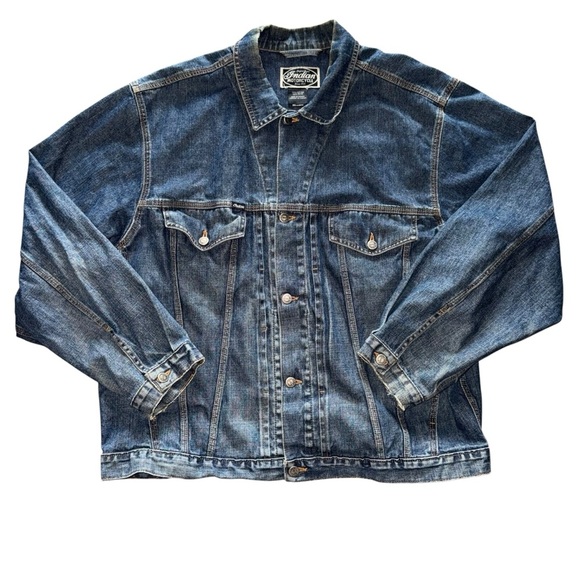 Indian Motorcycle Men’s XXL Denim Jean Jacket Blue Logo Patch 100% Cotton Canada - Picture 3 of 6